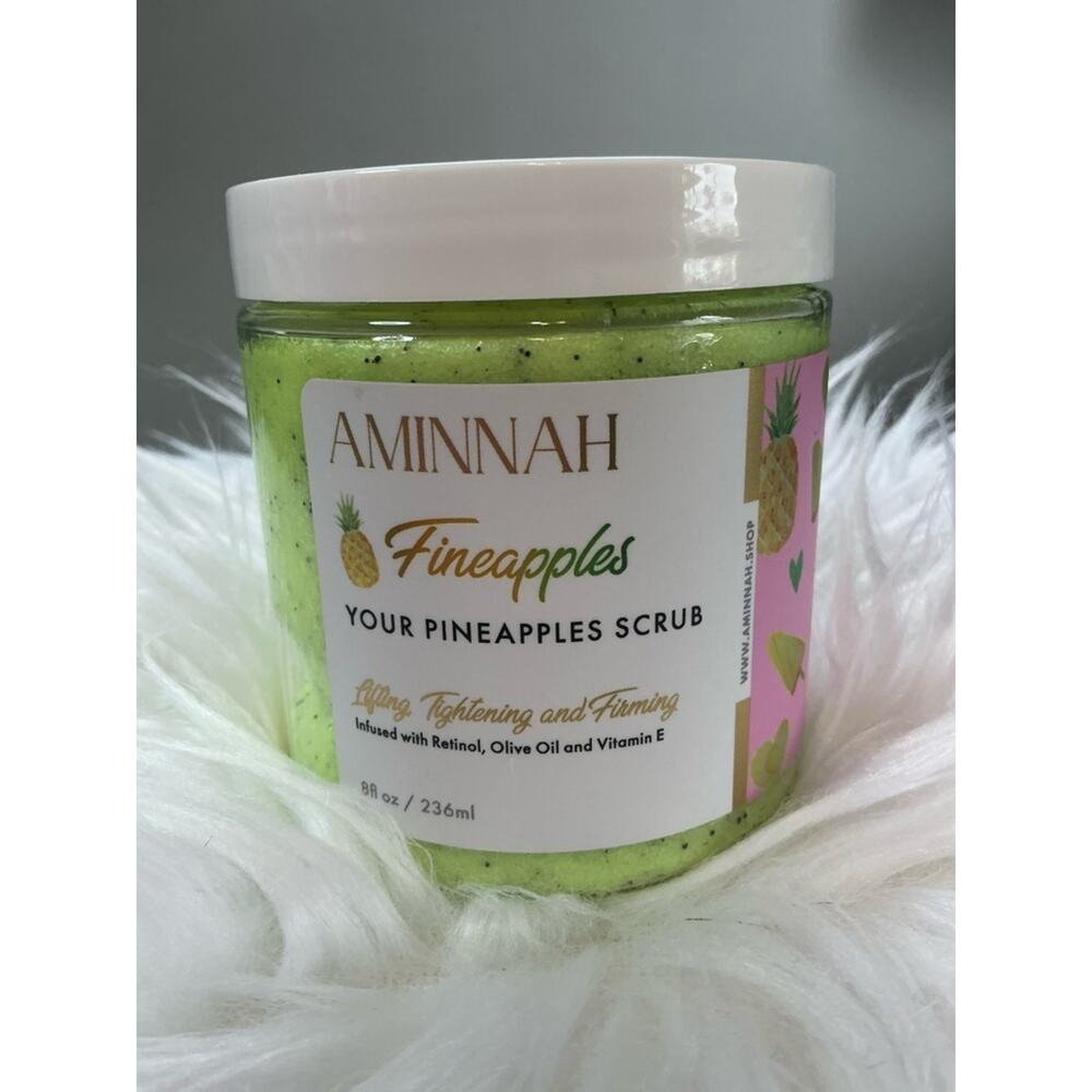 Aminnah Fineapples Body Scrub 8oz / 236ml NEW MSRP $30